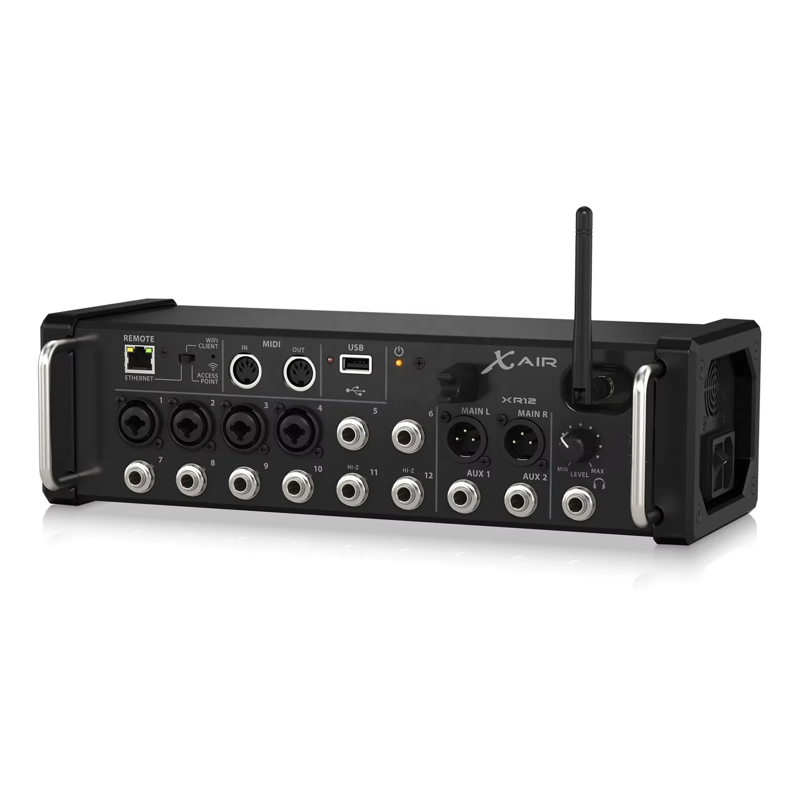 XR12 High Quality Professional 12 Channel XLR Inputs Stereo Output Portable/Rackmount Digital Audio Mixer for iPad Android