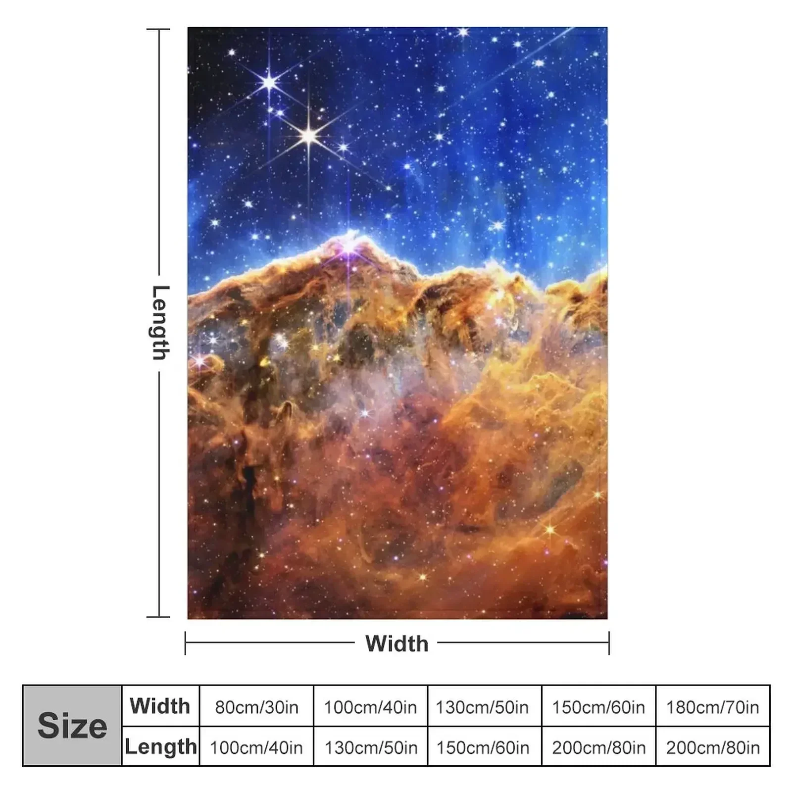 Cosmic Cliffs Throw Blanket For Baby Bed Fashionable Single Vintage Furry Comforter Blankets