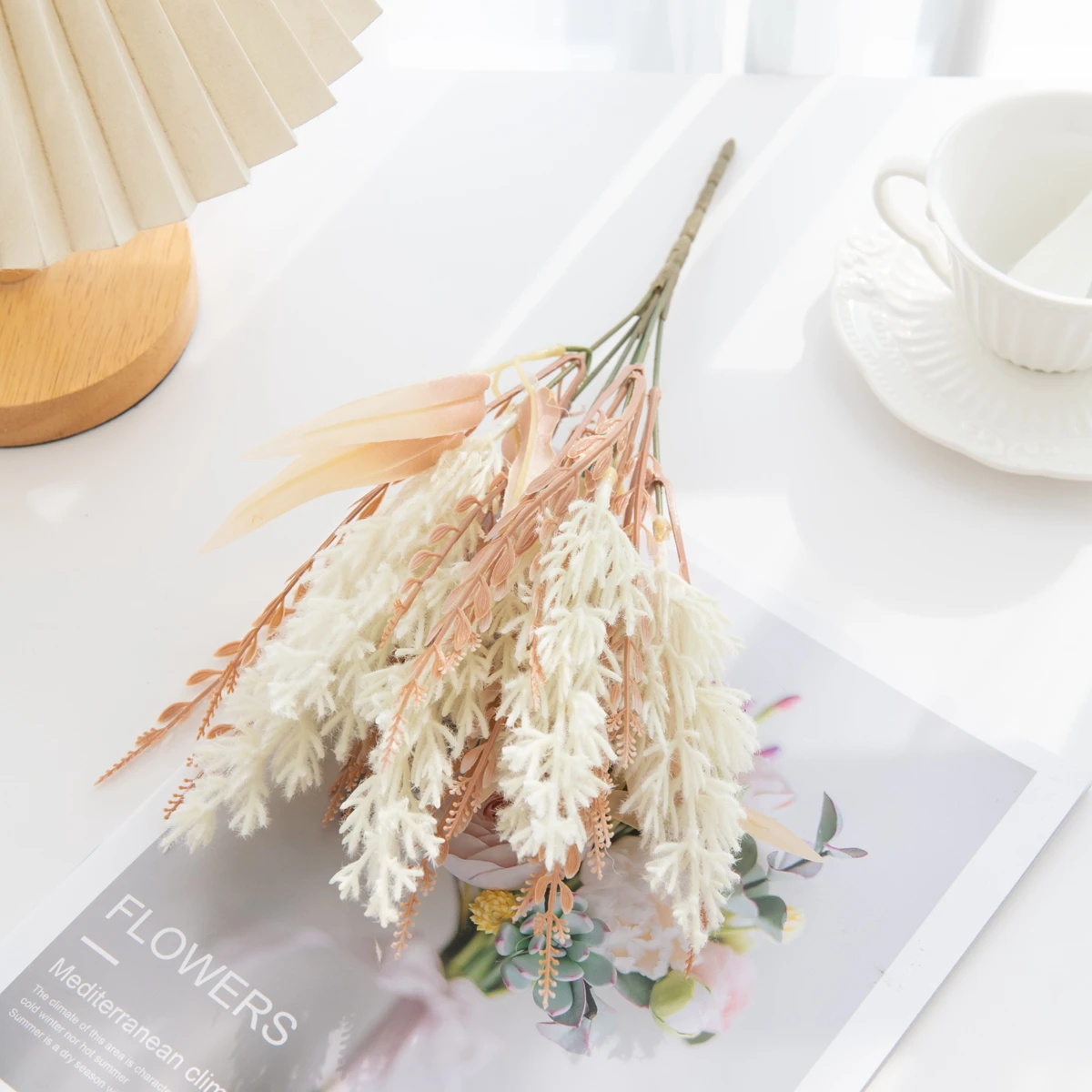 Künstliche Schilfpflanze für Zuhause, Büro, Party, Tischvase, Bonsai-Dekoration, Outdoor, Garten, Hof, Hochzeit, Braut, DIY-Fotografie-Requisite – Detail 8