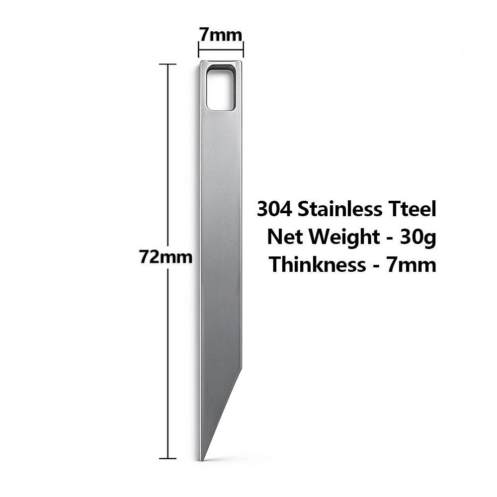 304 Stainless Steel Mini Crowbar EDC Pocket Pry Bar Keychain Multitool Portable Bottle Opener & Screwdriver for Camping Hiking