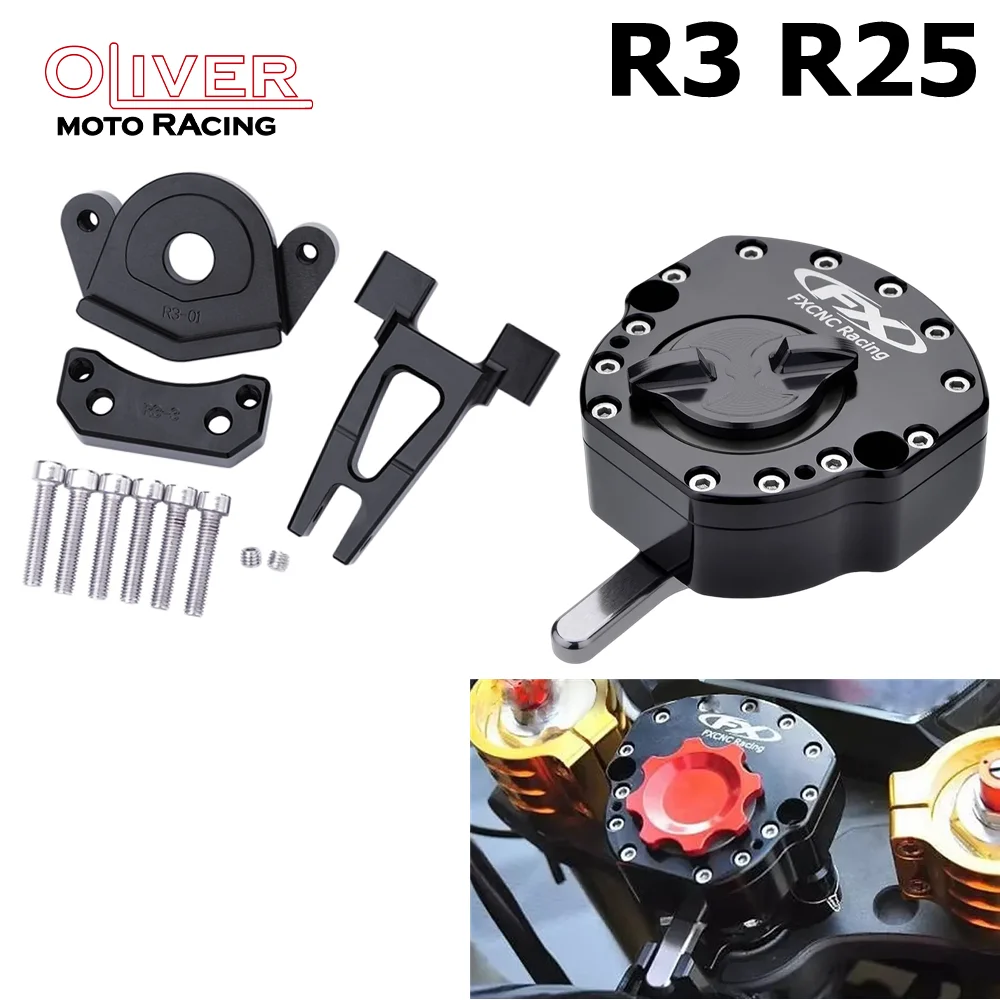 

Steering Damper Stabilizer Motorcycle For Yamaha YZF R3 R25 2014-2018 YZFR3 YZFR25 Directional Dampers Mount Bracket Support Kit