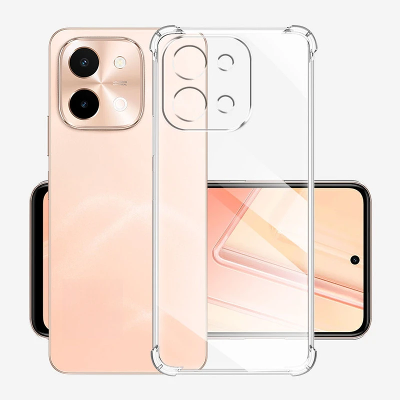 

Для VIVO Y28 4G V2352 Чехол Противоударная подушка безопасности ТПУ Чехлы для телефонов Для Vivo Y36i 5G Прозрачный силиконовый мягкий чехол на заднюю панель Carcase Capa