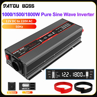 Datouboss 12v Inverter 1000W 1500W 1800W for 220v with EU Scoket USB Portable LCD Display 12v 230v converter 50Hz