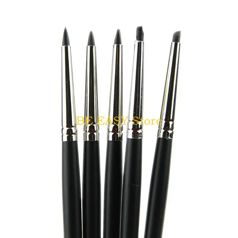 E28F Set of 5pcs Silicone Rubber Shapers Sculpting Modelling Tools