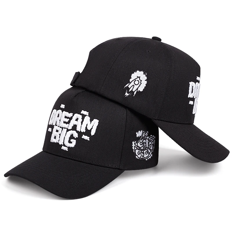 Big dream letter embroidery baseball caps women men outdoor hip-hop casual duck hats