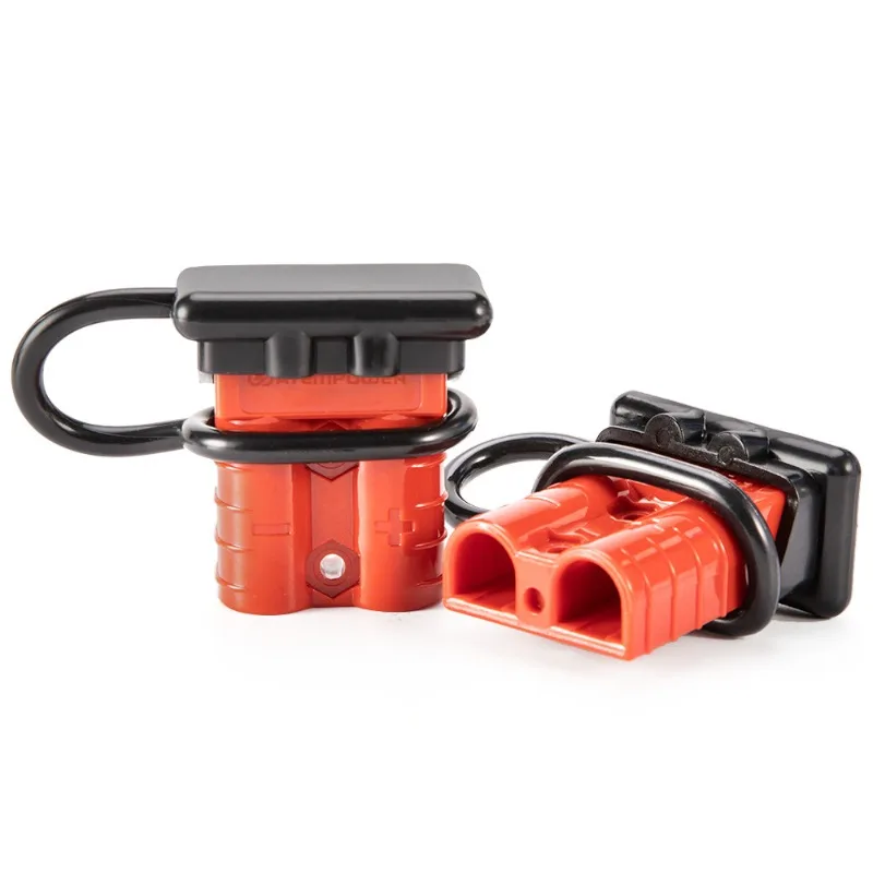 

Plug battery charging connector, plug-in with dust cover