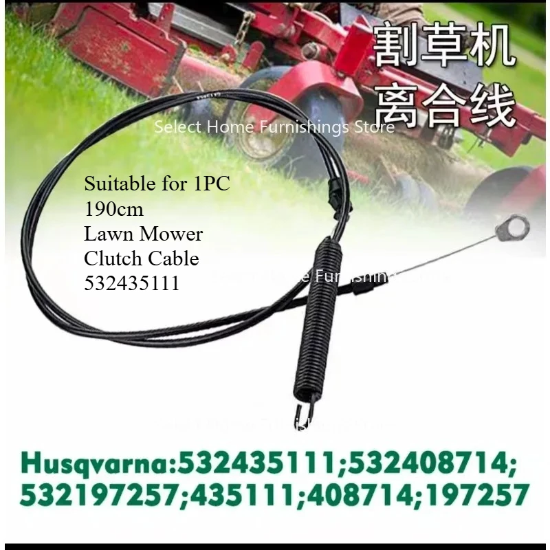 

Suitable for 1PC 190cm Lawn Mower Clutch Cable 532435111