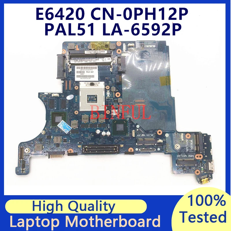 

CN-0PH12P 0PH12P PH12P Mainboard For DELL E6420 PAL51 LA-6592P Laptop Motherboard QM67 N12P-NS2-S-A1 100% Fully Tested Good