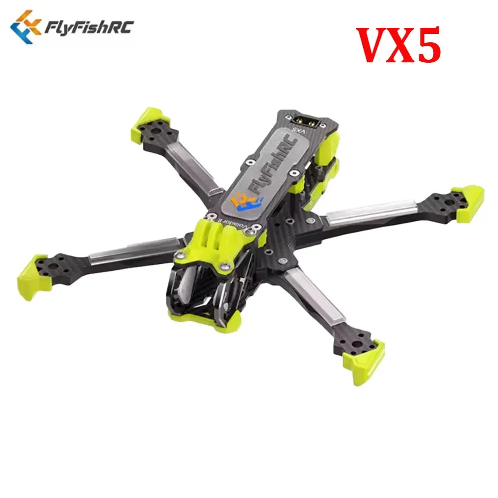 FlyFishRC Volador II VX5 O4 5" T700 carbon framekit - compatibel met DJI O4 Air Unit Pro voor RC Racing Drone