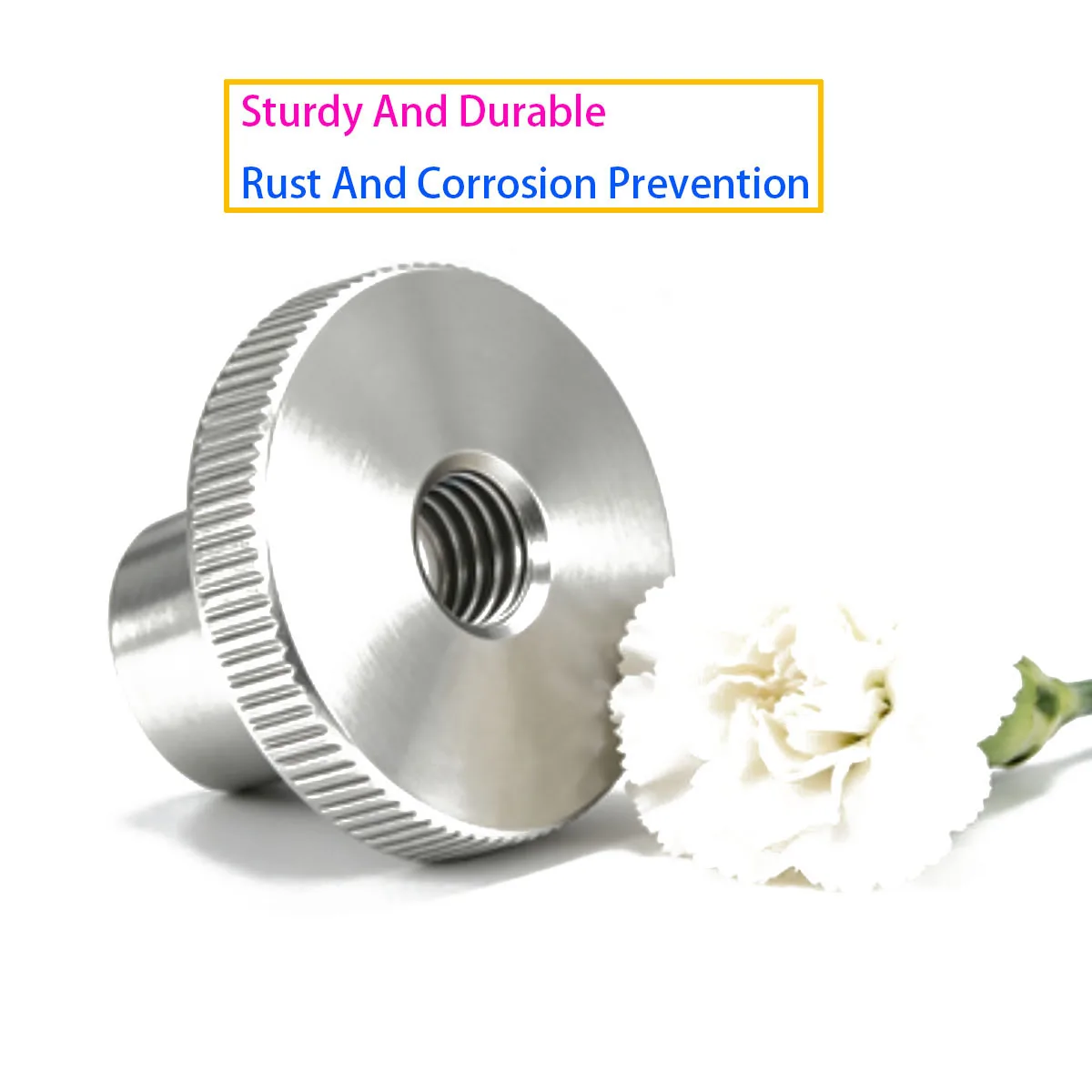 304 Stainless Steel Rolling Flower Finger Nut M3 M4 M5 M6 M8 M10, Through-hole 3D Printer Parts Curtain Wall
