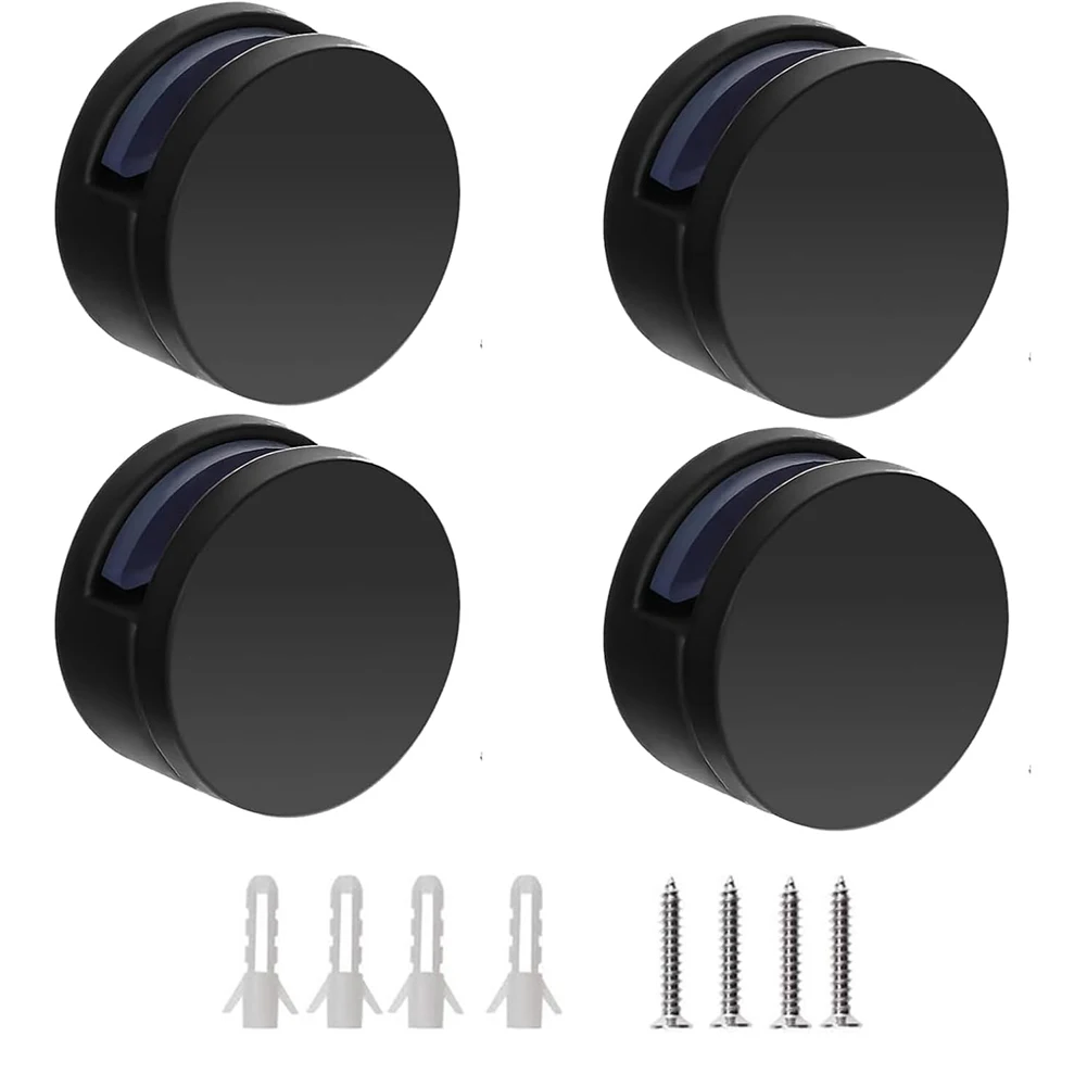 Zinklegierung Badezimmerspiegel-Clips 4er-Set für 3mm 5mm Glas Stilvolle Schwarze Oberfläche für einen Zeitgenössischen Look