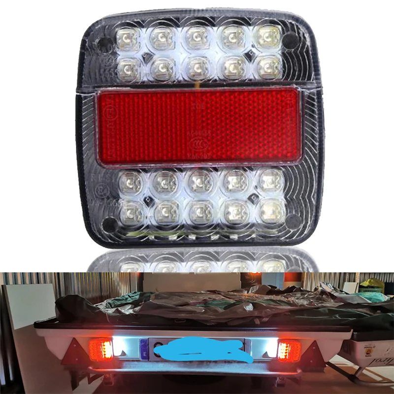

1/2pcs 12V 26 LED Trailer Tail Lights Bar Waterproof Turn Signal And Parking Reverse Brake Running Lamp For Car Truck Lorry