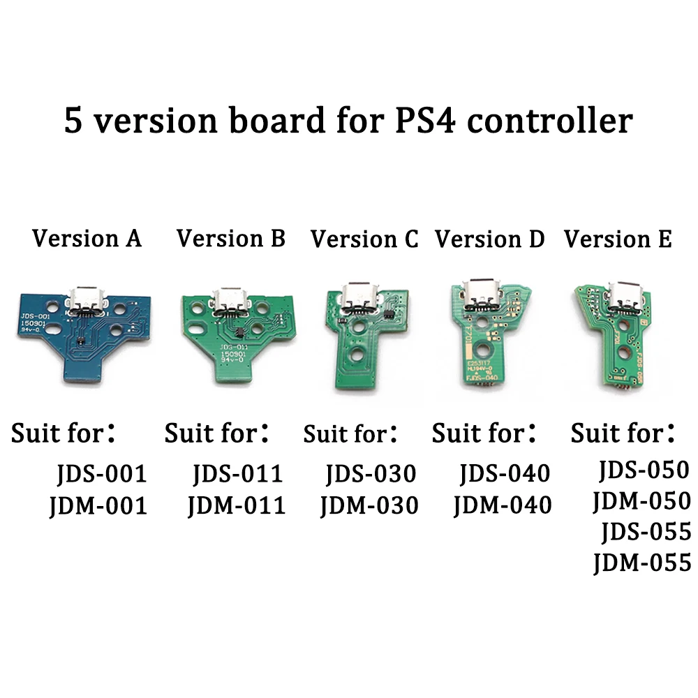 for PS4 Pro Slim Controller Charging Socket Port Circuit Board JDS 030 040 with 12 14 Pin Power Flex Cable