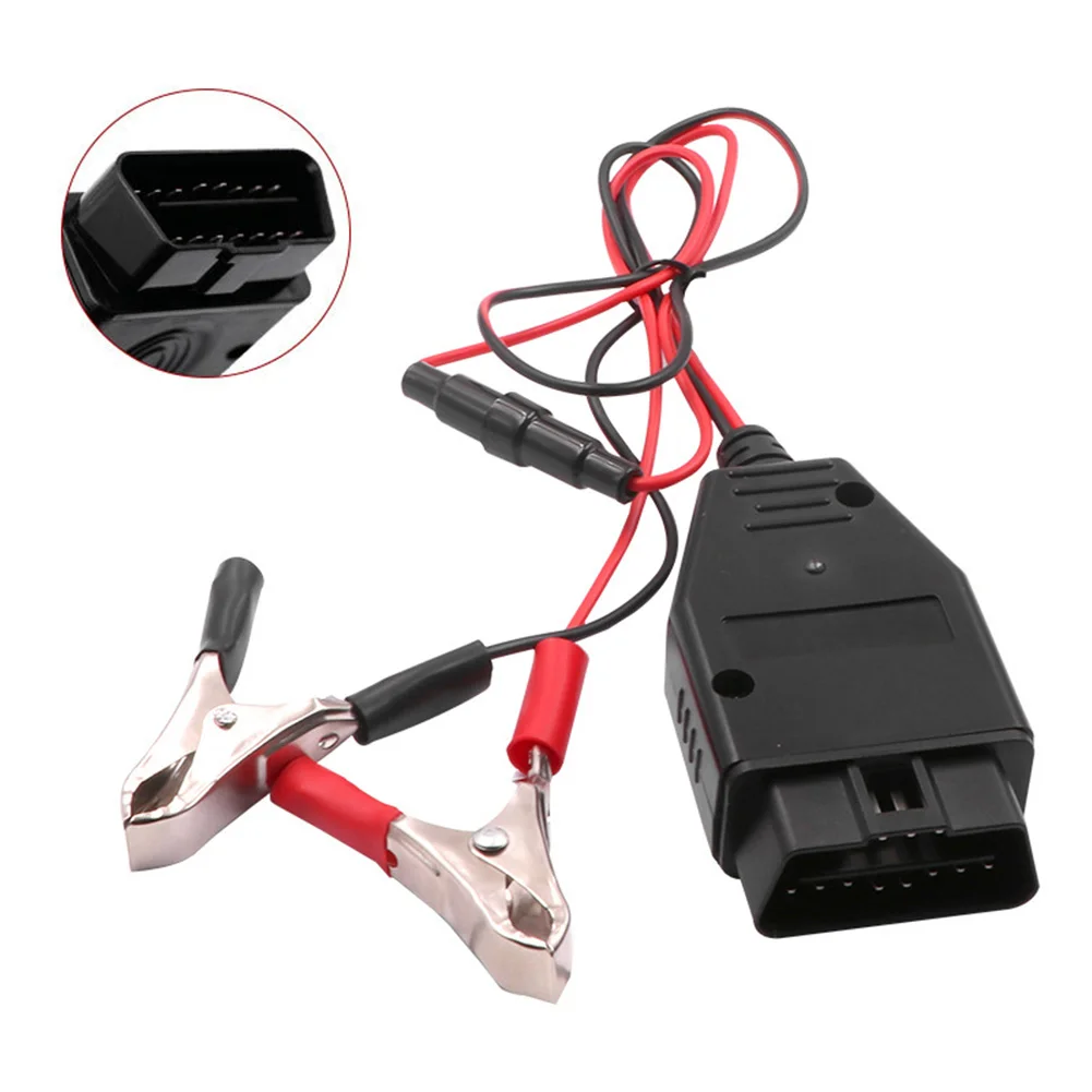 

Адаптер-соединитель OBD2, инструменты для тестирования автомобильного аккумулятора, кабель питания OBD 2 для безопасности автомобиля + Зажимы для автомобильного аккумулятора, кабель памяти ECU