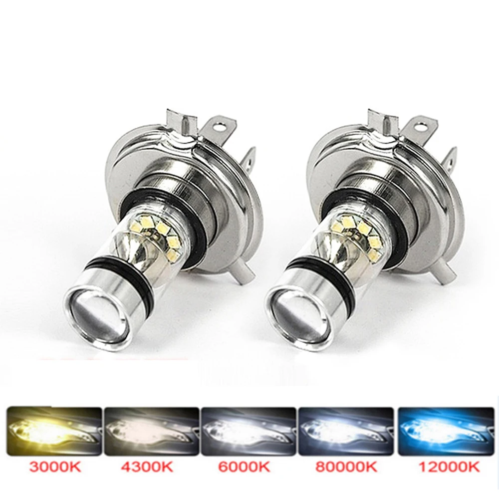 2Pcs Car H4 H7 Led Fog Light Headlight Super Bright H8 H9 H11 9005 9006 H1 H3 Lamp Headlamp Bulb Auto 12V 24V Ice Blue 8000K