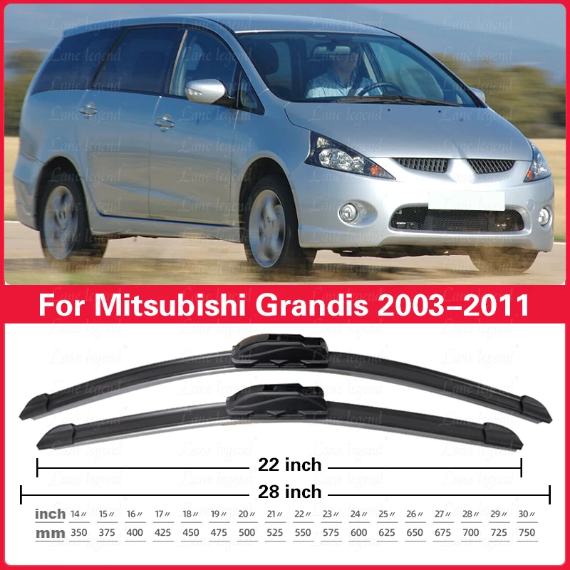 

28"+22"+12" Front Rear Windshield Windscreen Washer Wiper Blade For Mitsubishi Grandis 2003-2011 Car Accessories Accsesories