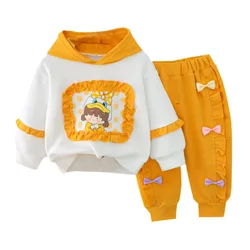 New Spring Autumn Baby Clothes Children Girls Cute Hoodies Pants 2Pcs/Sets Toddler Casual Costume Infant Outfits Kids Tracksuits