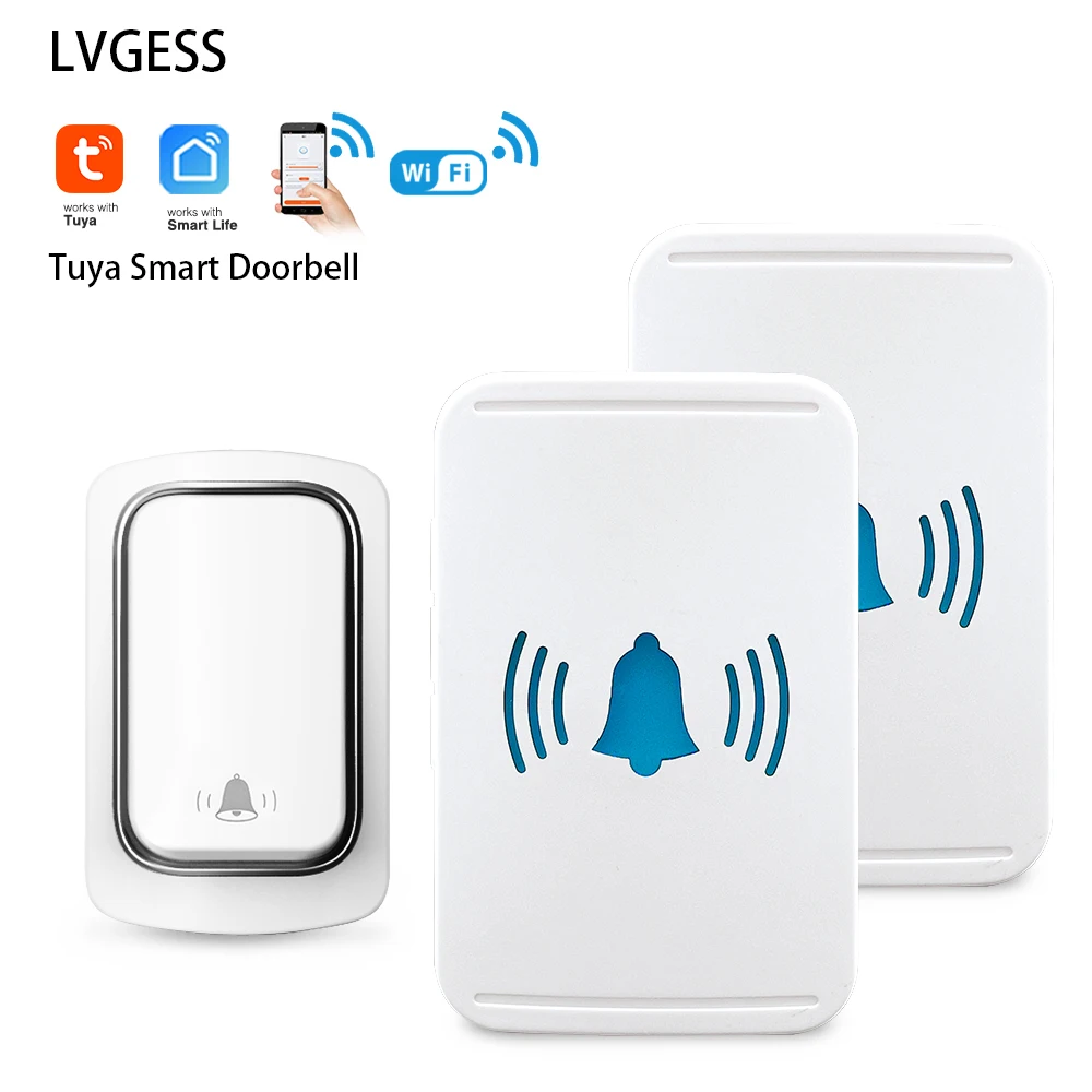 

Wireless WiFi Bell Tuya no battery required Waterproof external wireless bell Smart life app smart door bell setting