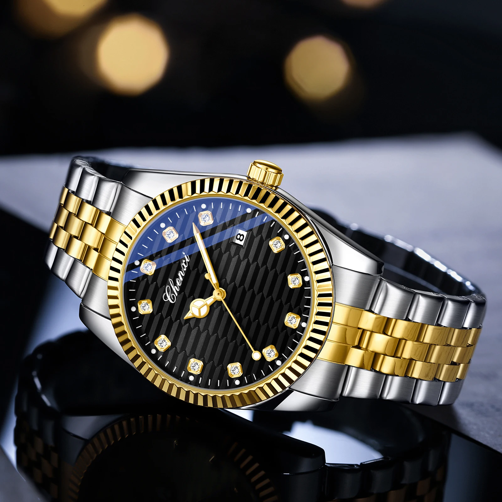 CHENXI High Quality Automatic Men's Watches Mechanical Quartz Watch Waterproof Luminous Date Luxury Casual Business Wristwatch