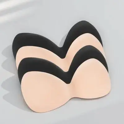 

4pcs Latex Cotton Breast Pad Inserts Thin One Piece Non Trace U Shape Yoga Sports Bras Dress Pads Filling Removable Bra Cups