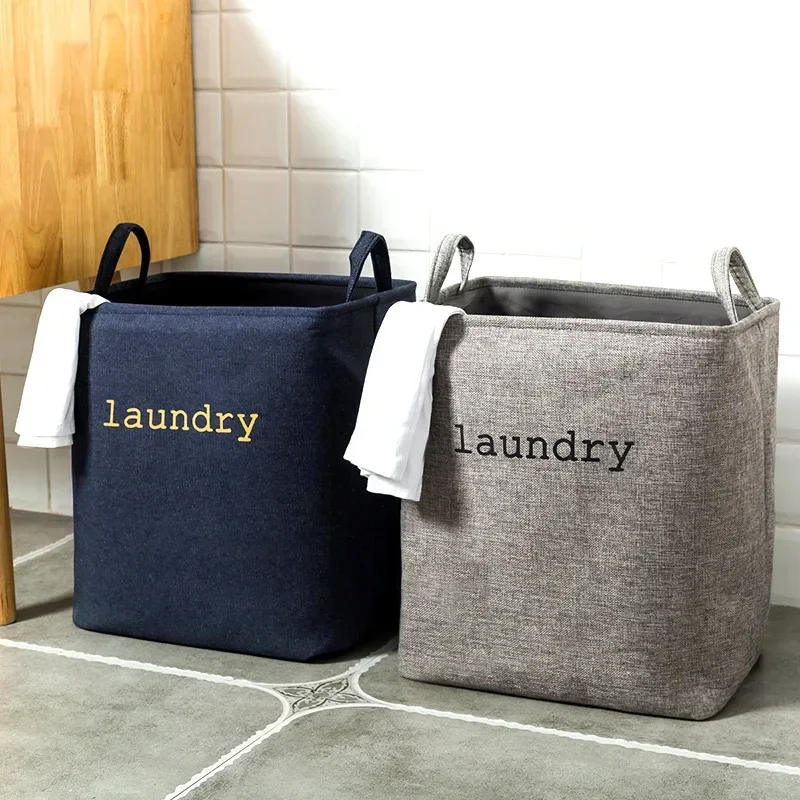 

Jute Cloth Art Dirty Clothes Collection Basket Light Luxury Home Bathroom Foldable Laundry Basket Large Capacity Storage Basket