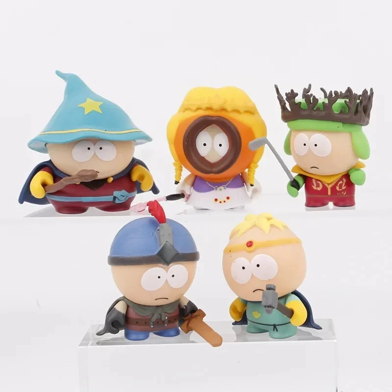 5/10Pcs/Set South Park Anime Figure The Stick of Truth Kenny McCormick Stan Marsh Cute Lovely Dolls American Band Ornaments Gift