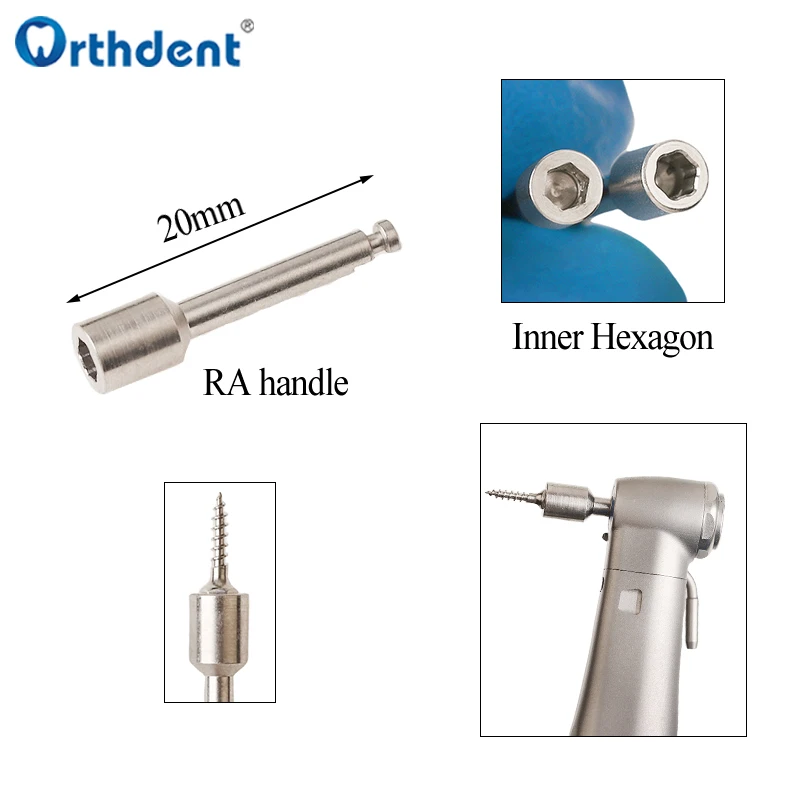 1Pc Dental Implant Mini Screw Orthodontic Adaptor Hexagonal Small Short Stem Key Surgery Tools For Dentistry Low Handpiece