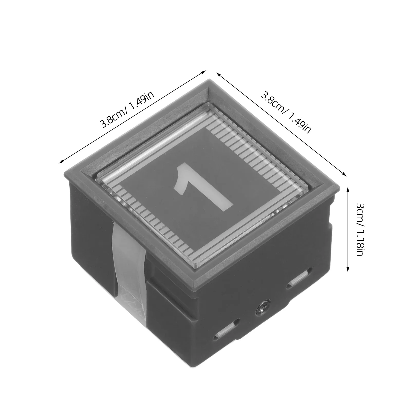Elevator Button Assembly for Home and Office Elevator Systems Square Metal Push Button Reliable Operation Smooth Tactile