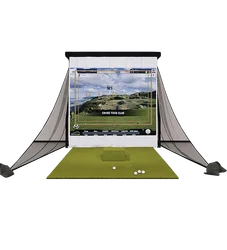 golf enclosure z shape net projection screen hitting cage golf practice net