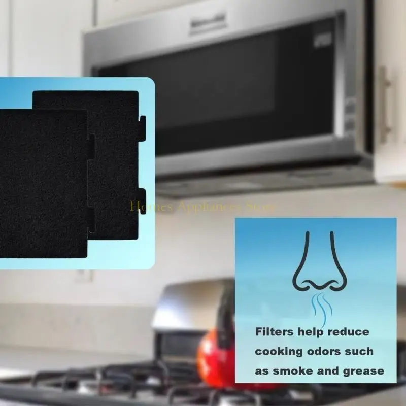مجموعة D0AB من 6 مرشحات ميكروويف المطبخ شبكة تصفية مرشحات التهوية مرشحات المطبخ شحم مرشحات استبدال محرك السيارة للغطاء #3