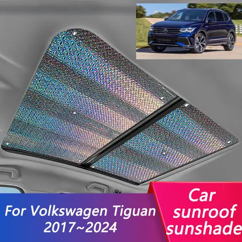 폭스바겐용 선루프 차양, VW 티구안 MK2 2017 ~ 2024 2019 2022 2023 2024, 자동차 선 쉐이드 윈도우 스티커 부품
