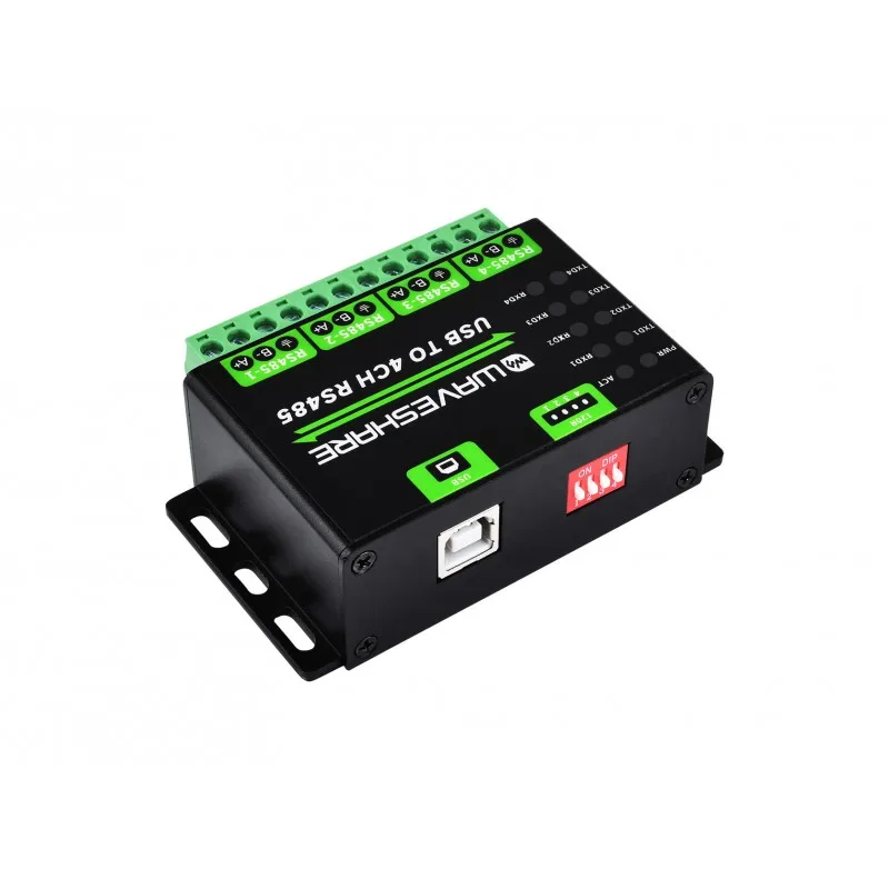 Imagem -02 - Industrial Usb para 4ch Rs485 Converter Multi Circuitos de Proteção Suporte Multi Sistemas Caixa de Liga de Alumínio Montagem na Parede