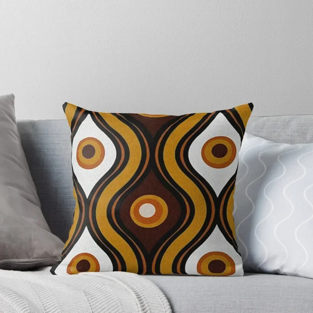 

60s 70s Style Retro Vintage Mid-Century Graphic Throw Pillow pillow cover christmas luxury sofa pillows pillow