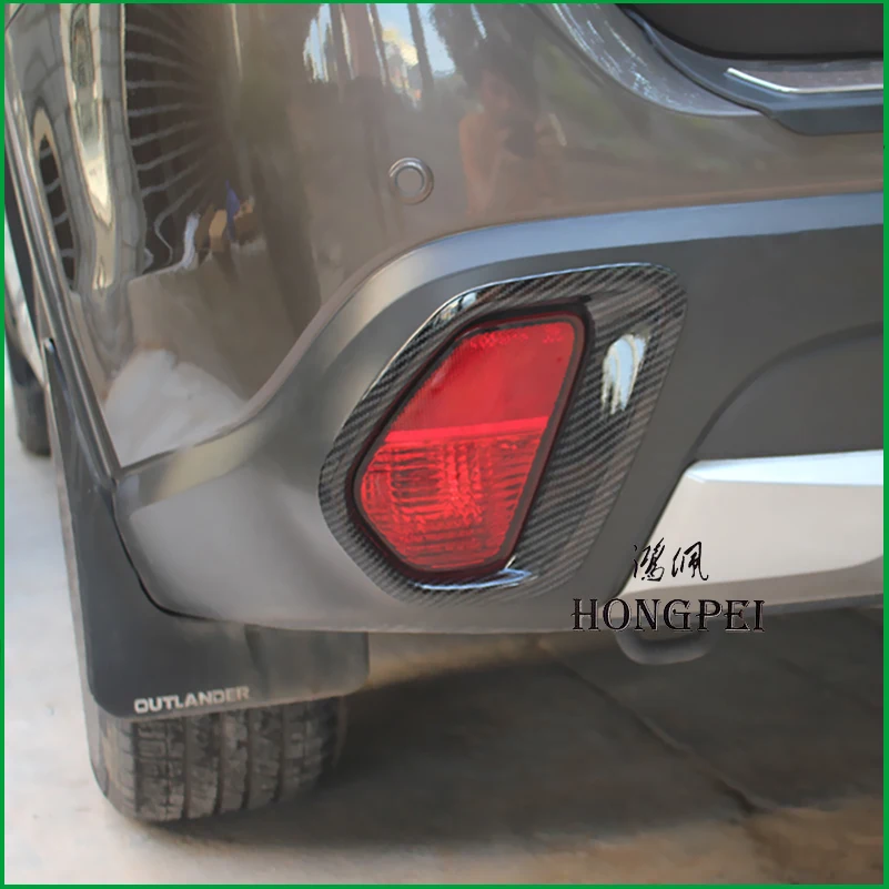 

For Mitsubishi Outlander 2016 2017 2018 ABS Car Rear Bumper Fog Lamp light Frame Cover Sticker Trim Car Styling Auto Parts