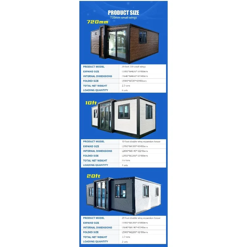 YG Customized Luxury Expansion Tiny Homes 20 Ft Container Homes Prefab House Modular Tiny Houses Different Sizes With Bathroom 2