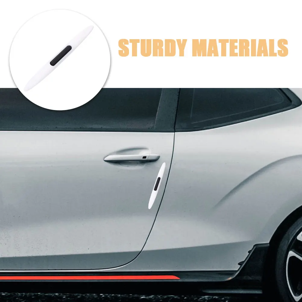 

4pcs Car Anti-Collision Strips Silicone Edge Protectors Bumper Guards Scratch Resistant Anti-Static Door Protectors Easy