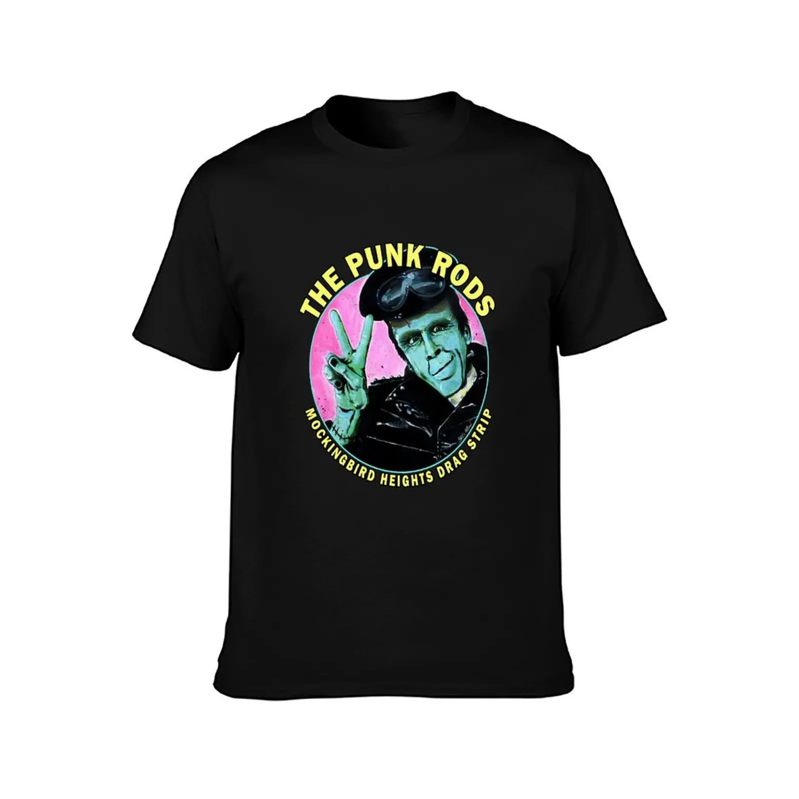 Herman Munster The Punk Rods Shirt T-Shirt, Summer Casual Cotton Tee, Oversized Streetwear Tops, Vintage Graphic Print