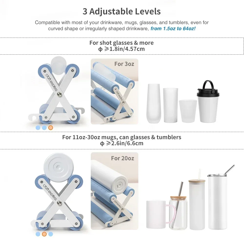 

2025New BestSub Wholesale Decals Bottle Mug Crafting Tumblers Holder Cup Cradle for Crafting Tumbl New er