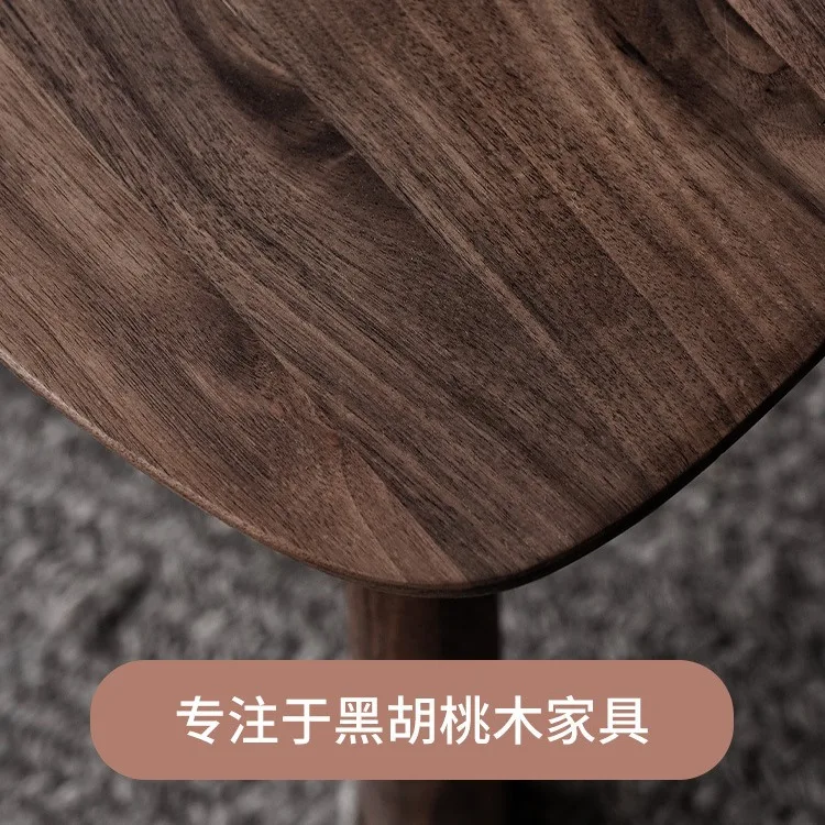 الجوز الأطفال كرسي خلفي أثاث من الخشب الصلب غرفة المعيشة تغيير الأحذية البراز الطعام كرسي صغير البراز المنزلية #4