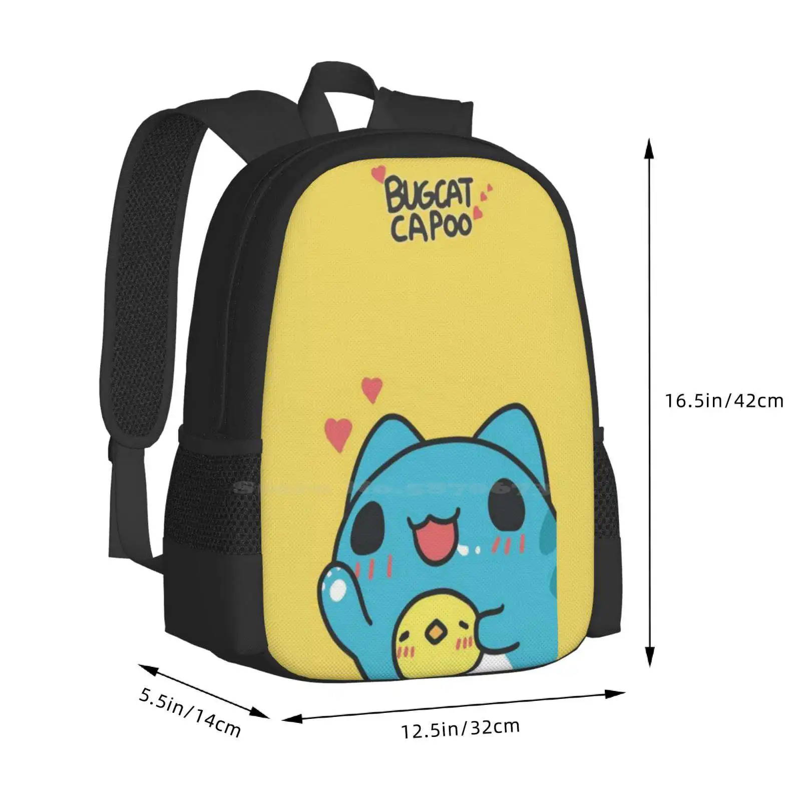 Bugcat Capoo de felpa Unisex, bolsa para estudiantes, bonita y divertida, tienda