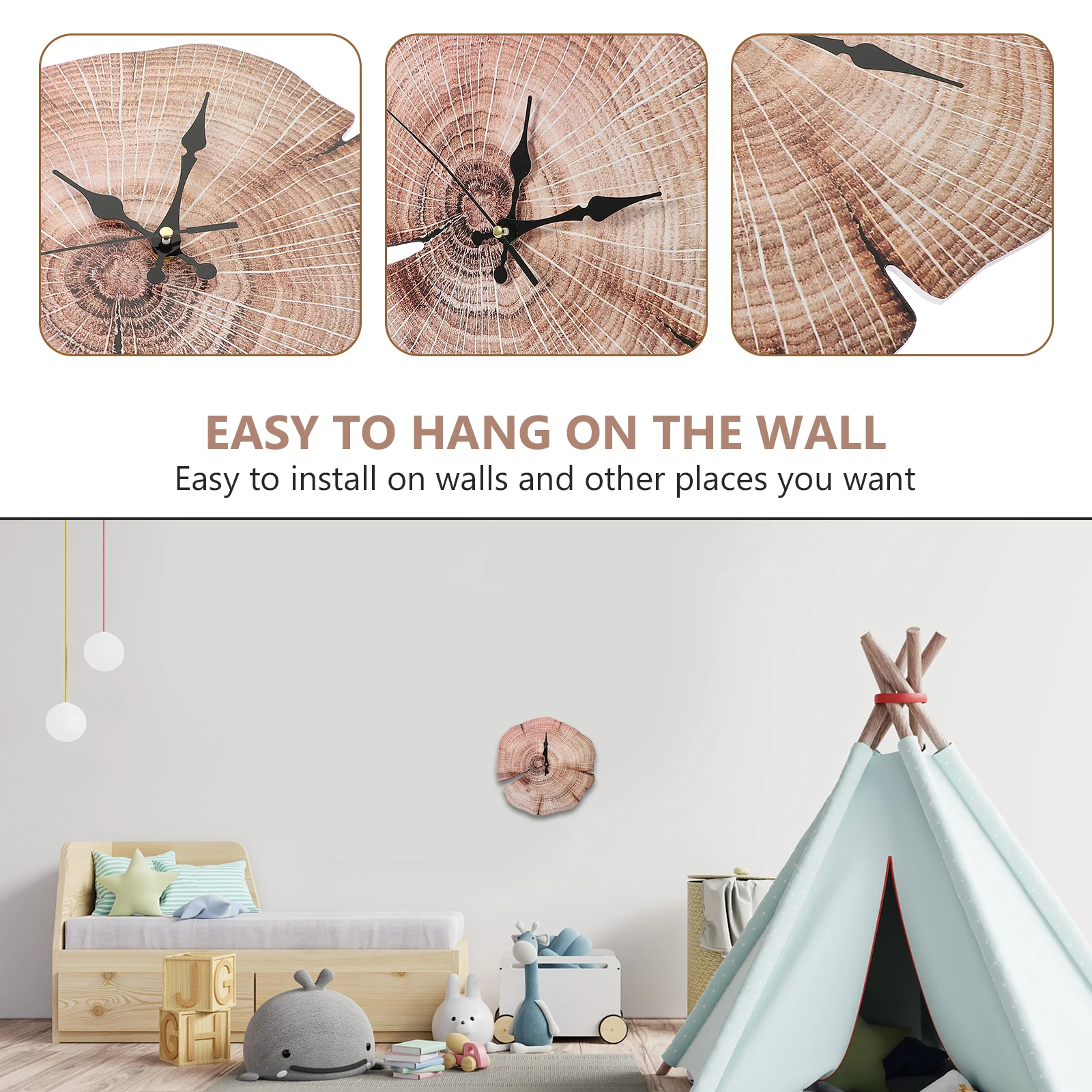 

Imitation Wood Grain Hanging For Living Room Bedroom Home Decoration Stylish Pvc Mute Wall Hanging Easy Install Chic