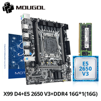MOUGOL New X99 P4 Motherboard Set with Intel Xeon E5 2650 V3 CPU & Dual-channel DDR4 16Gx1 2133MHz ECC RAM for Gaming Computer