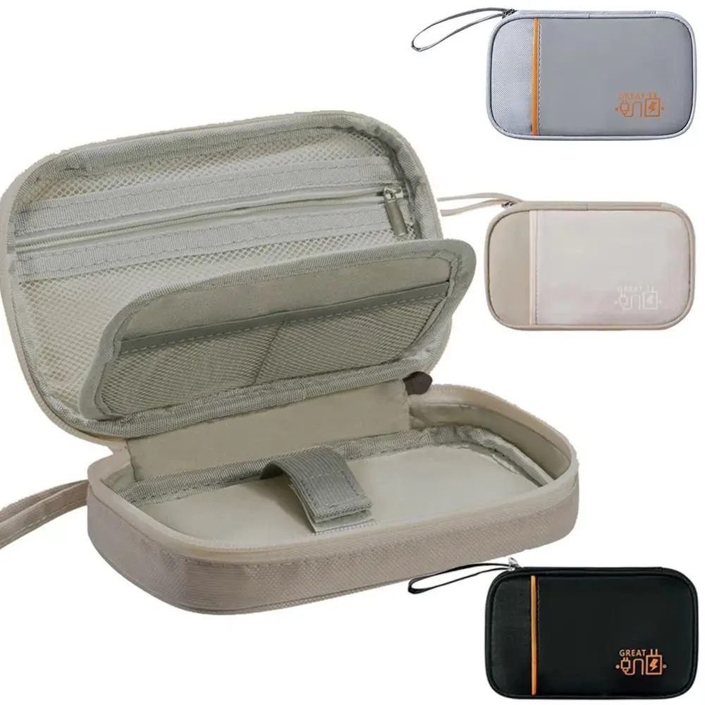 Large Capacity Data Cable Storage Bag Dust Proof Portable Earphone Bag Organizer Multifunctional Multi-layer