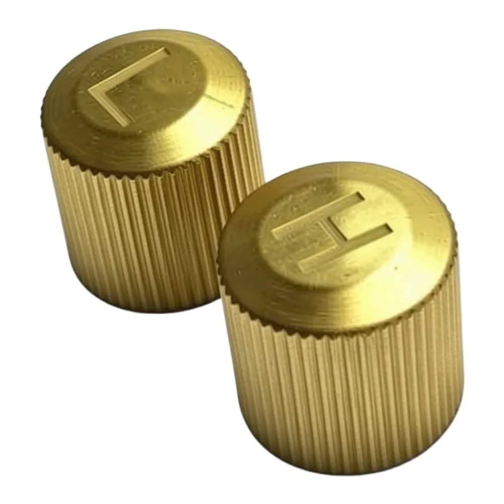 Brass Valve Cap AC Valve Cap High And Low Pressure Direct Replacement Part Gold Finish Design Easy Installation