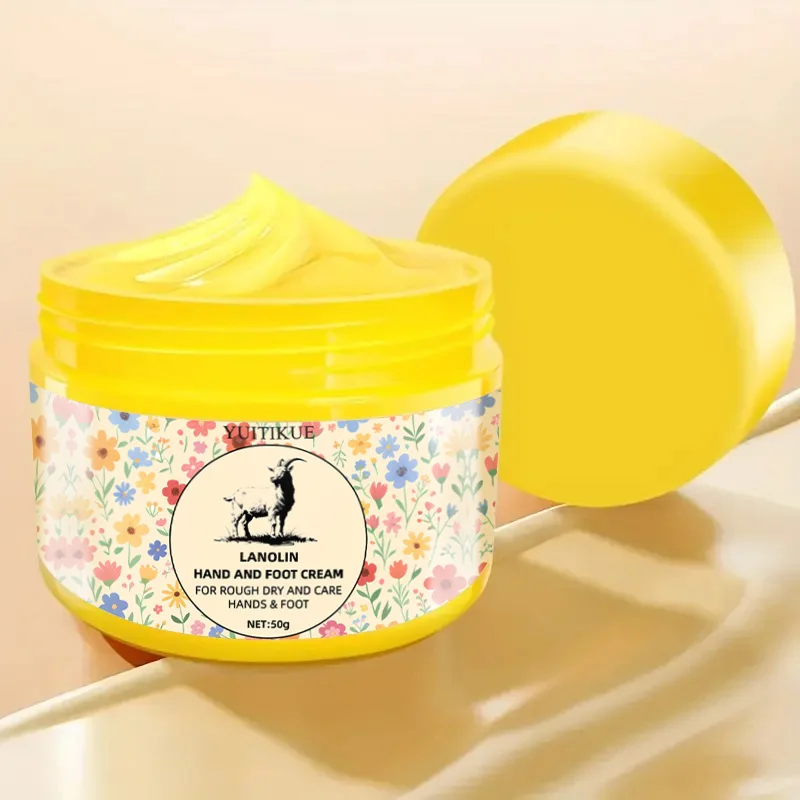 كريم لانولين للقدمين 50 جرام - مناسب للنعال والكعب المشقوق، يشد وترطيب البشرة، ويقفل في الرطوبة، ويترك التزلج