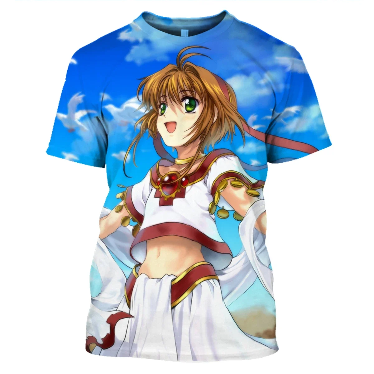 2024 Anime Sakura Card Captor 3D Print Harajuku T-shirts Unisex Casual Pullover Clothing Streetwear Hip Hop Fashion Men T Shirt