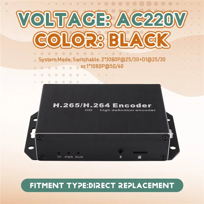 Y45A-HD-To-IP Conversion Encoder POE-Powered H. 265/H. 264 HD Audio/Video Loop-Out Type Multi-Platform Live Streaming EU PLUG
