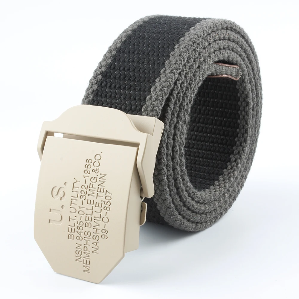 New Neutral Tooling Casual Style Canvas Belt U.S. Military Fans Outdoor Men's Belt A Variety of Colors and Styles Extended 140cm