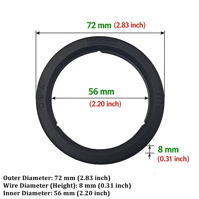 2pcs Group Head Gasket 72x56x8mm for Astoria Semi-Automatic Espresso Machine Rubber Seal Ring Replacement CMA 12217
