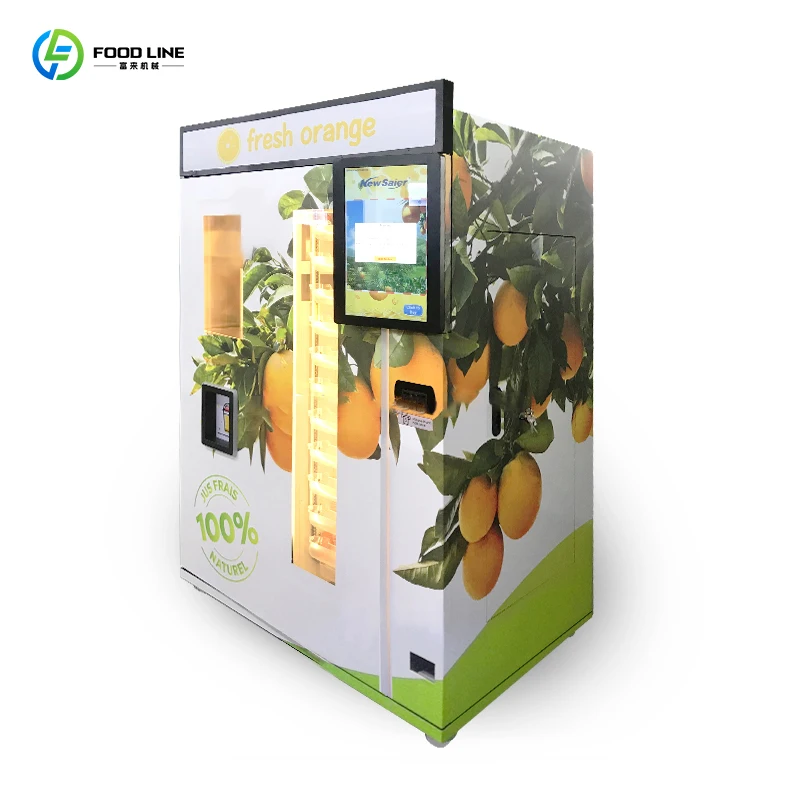 Customized Fresh Keeping Juice Vending Machine Fresh Orange Juice Vending Machine Cooling Storage for Fruits